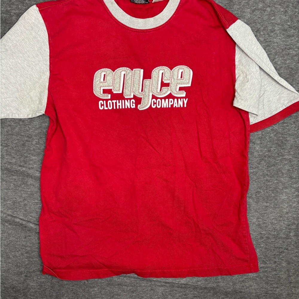 Enyce Red and Gray Short Sleeve Tee